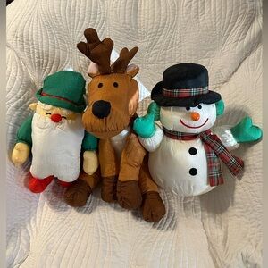 Vtg 90’s Gibson Reindeer and Snowman. Dept 56 Santa